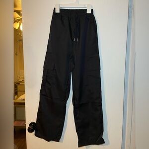 Women’s High Women Waisted Black Cargo Pants